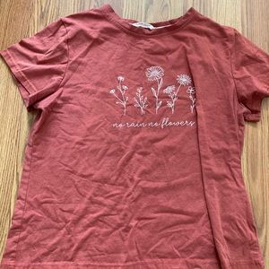 no rain, no flowers tee